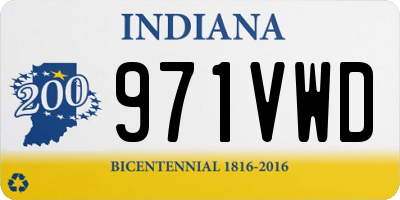 IN license plate 971VWD