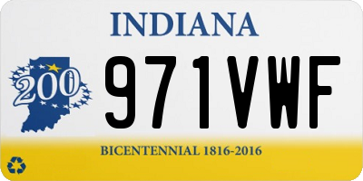 IN license plate 971VWF
