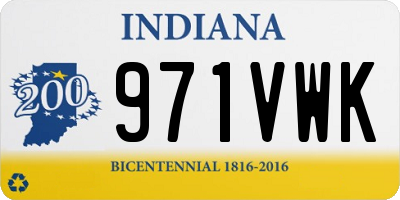 IN license plate 971VWK
