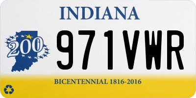 IN license plate 971VWR