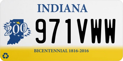 IN license plate 971VWW