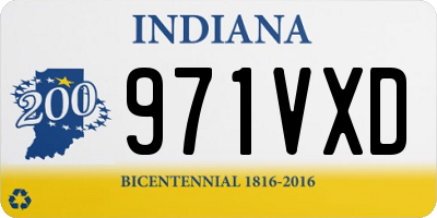 IN license plate 971VXD