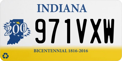 IN license plate 971VXW