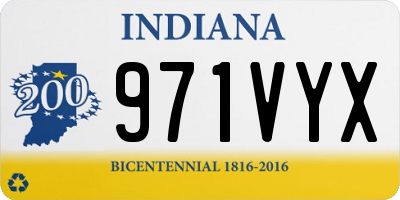 IN license plate 971VYX