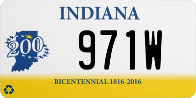 IN license plate 971W