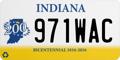 IN license plate 971WAC