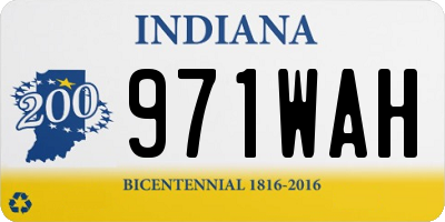 IN license plate 971WAH