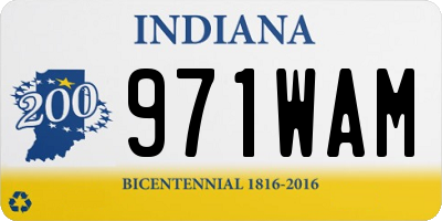IN license plate 971WAM