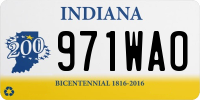 IN license plate 971WAO