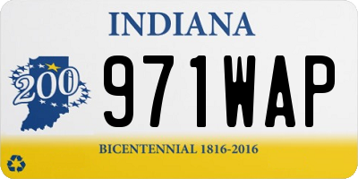 IN license plate 971WAP