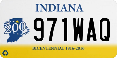 IN license plate 971WAQ