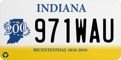 IN license plate 971WAU