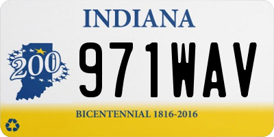 IN license plate 971WAV