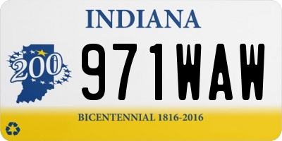 IN license plate 971WAW
