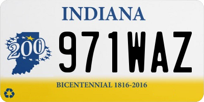 IN license plate 971WAZ