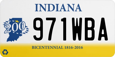 IN license plate 971WBA
