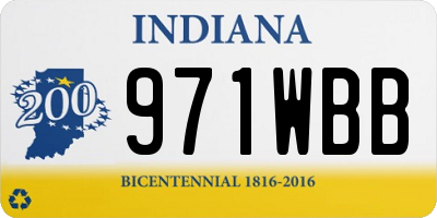 IN license plate 971WBB
