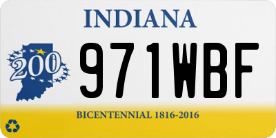 IN license plate 971WBF