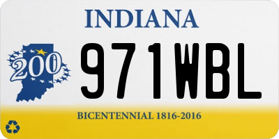 IN license plate 971WBL