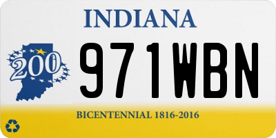 IN license plate 971WBN