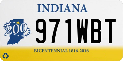 IN license plate 971WBT