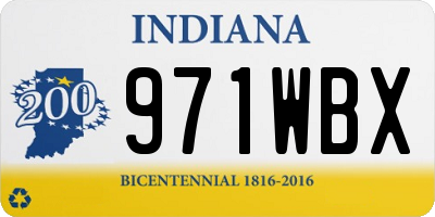 IN license plate 971WBX
