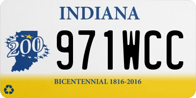 IN license plate 971WCC