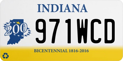 IN license plate 971WCD
