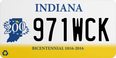 IN license plate 971WCK