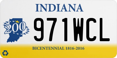 IN license plate 971WCL