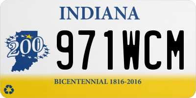 IN license plate 971WCM