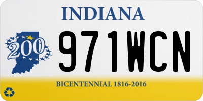 IN license plate 971WCN