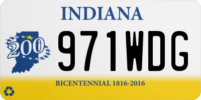 IN license plate 971WDG