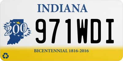 IN license plate 971WDI