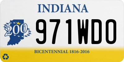 IN license plate 971WDO