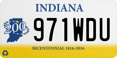 IN license plate 971WDU