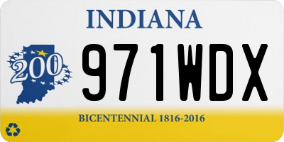 IN license plate 971WDX