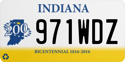 IN license plate 971WDZ