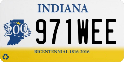 IN license plate 971WEE
