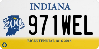 IN license plate 971WEL