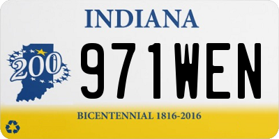IN license plate 971WEN