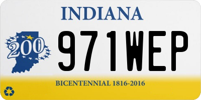 IN license plate 971WEP