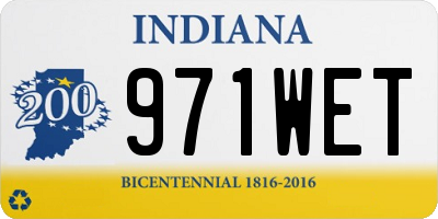 IN license plate 971WET