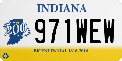 IN license plate 971WEW