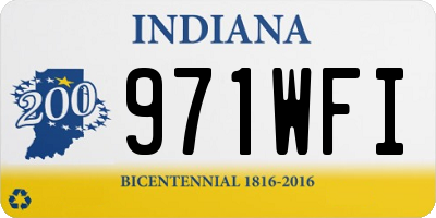 IN license plate 971WFI