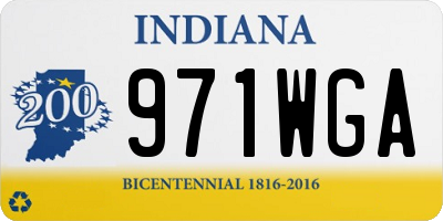 IN license plate 971WGA