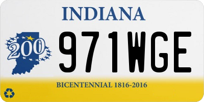 IN license plate 971WGE
