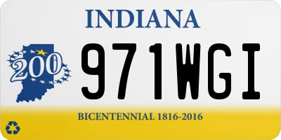 IN license plate 971WGI