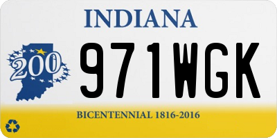 IN license plate 971WGK