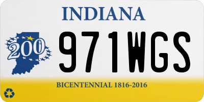 IN license plate 971WGS